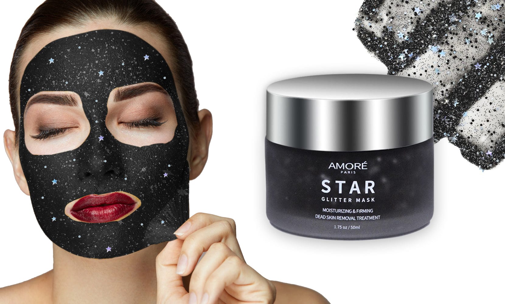 Black Glitter Purifying Peel-Off Facial Masks