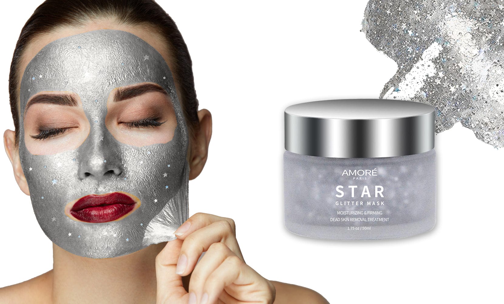 Silver Glitter Purifying Peel-Off Facial Masks