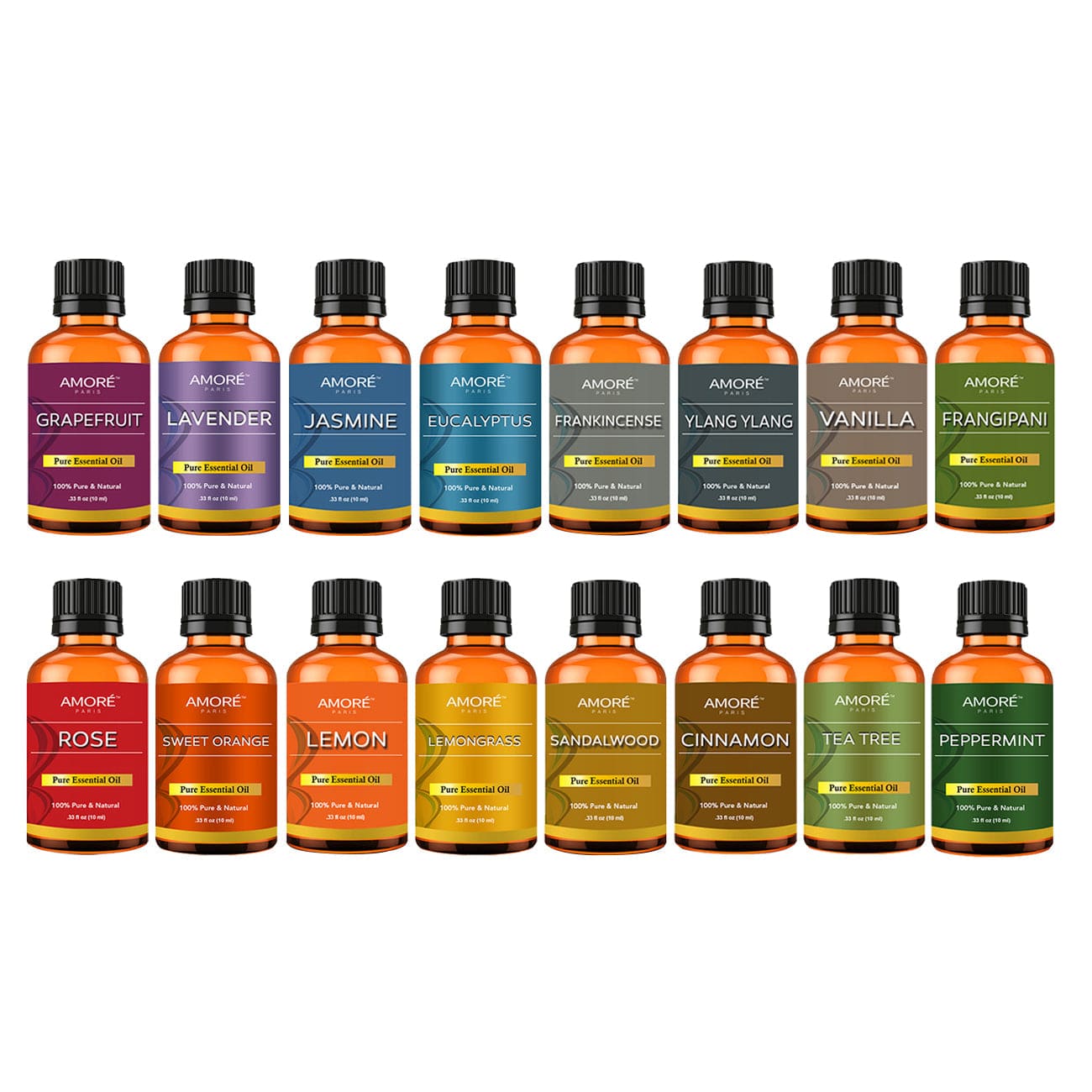 16 Piece: 100% Pure Therapeutic Grade Essential Oils