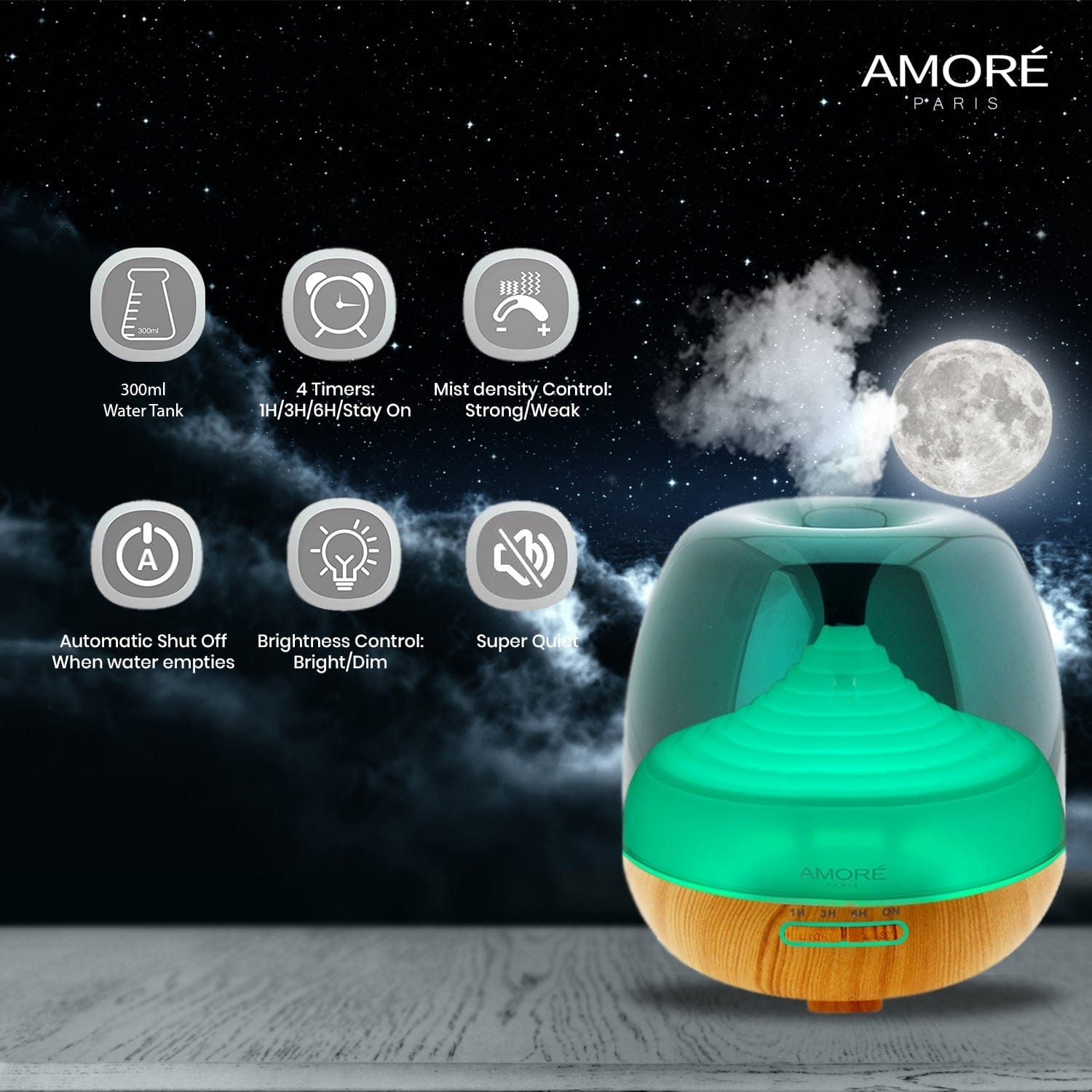 Ultrasonic Cool Mist Humidifier Diffuser