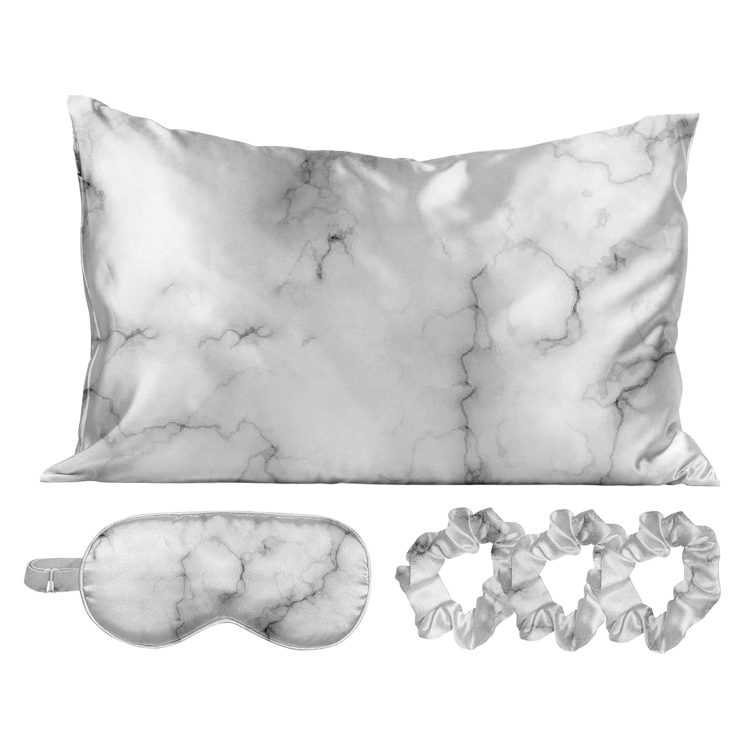 Satin Self Care Sleep Set - Marble