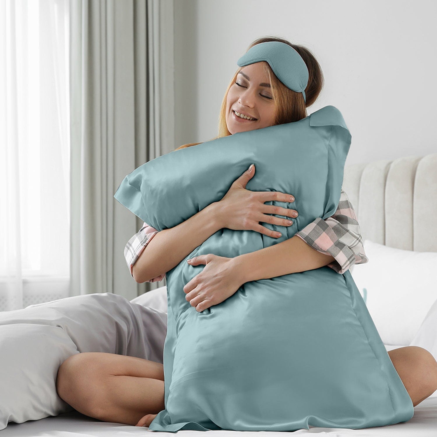 Satin Self Care Sleep Set - Mint