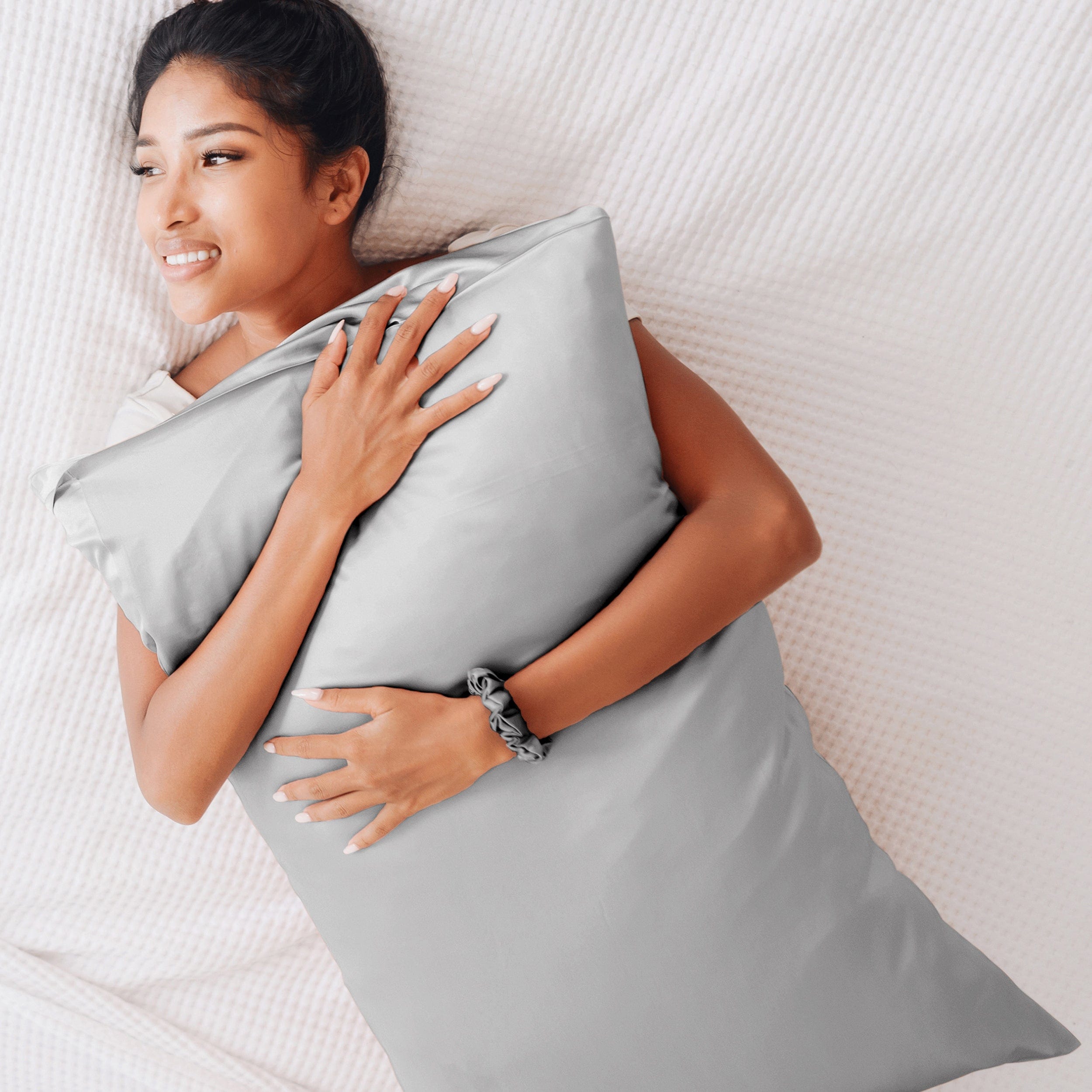 Satin Self Care Sleep Set - Silver