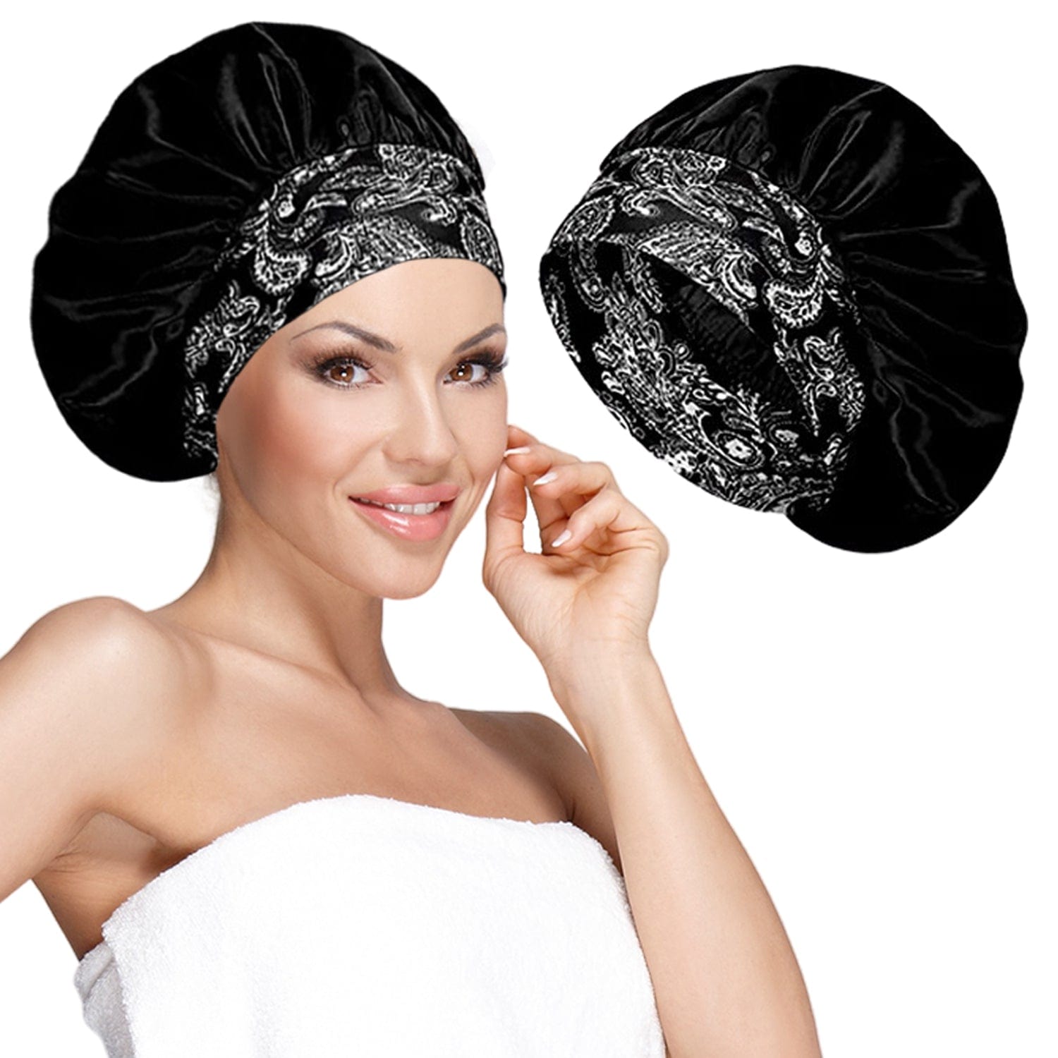 Women's Silky Satin Headband - Black