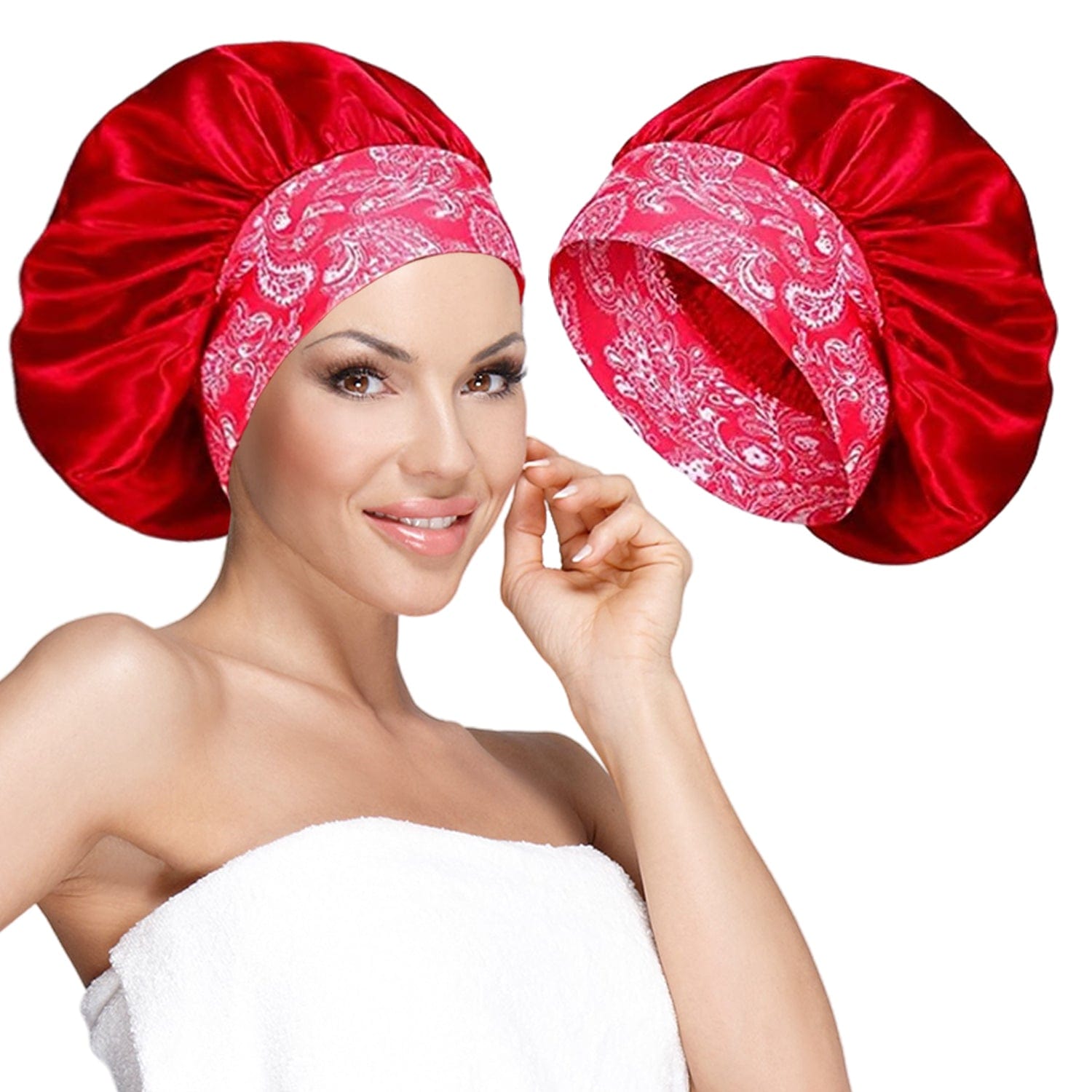 Women's Silky Satin Headband - Red