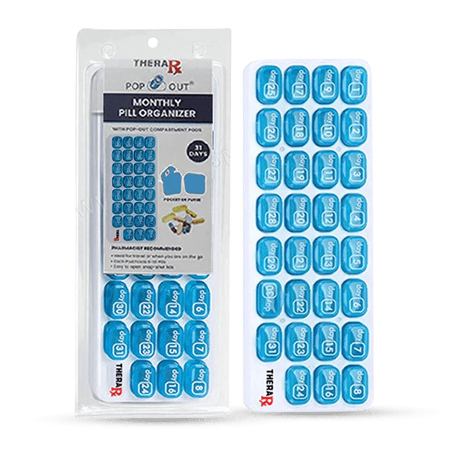 31 Day Monthly Pill Organizer