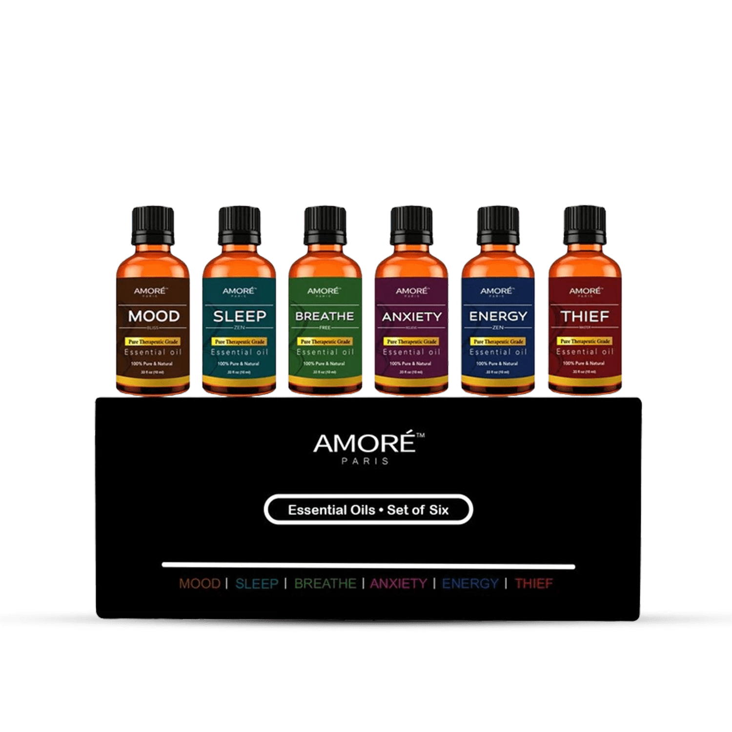 6 Piece: 100% Pure Therapeutic Grade Essential Oils