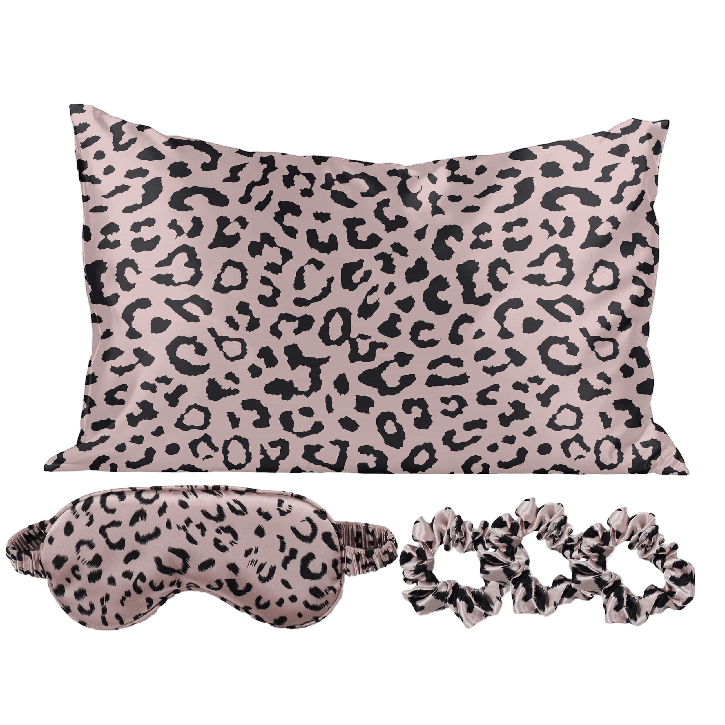 Satin Self Care Sleep Set - Leopard