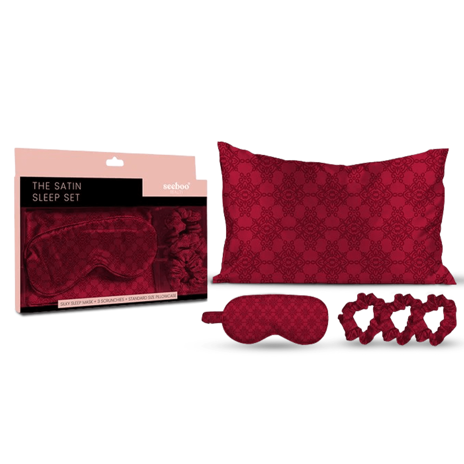 Satin Self Care Sleep Set - Magentaverse