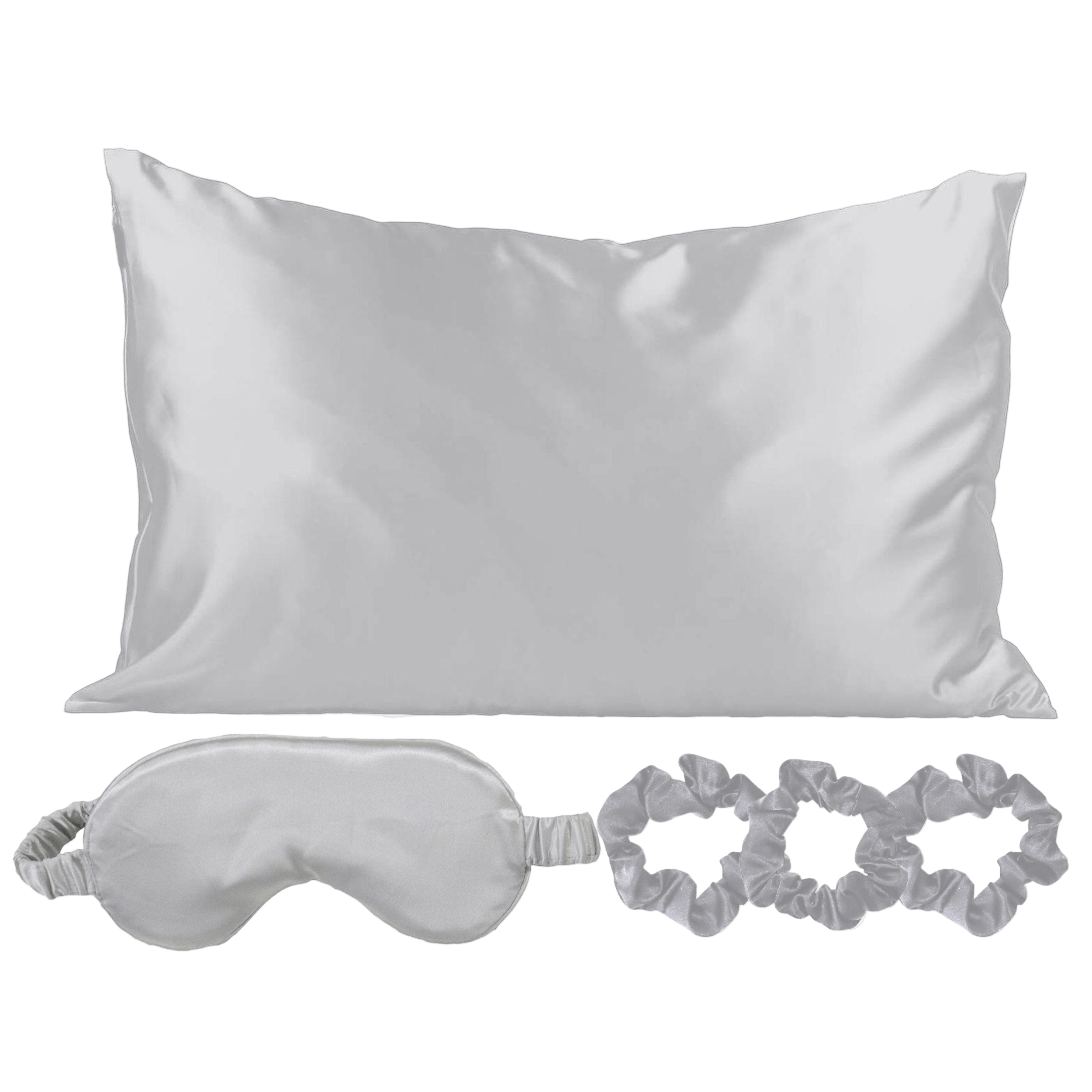 Satin Self Care Sleep Set - Silver