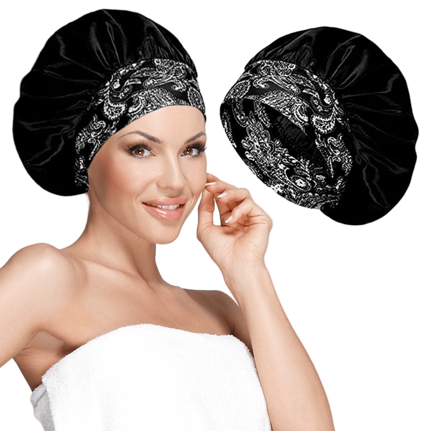 Women's Silky Satin Headband - Black