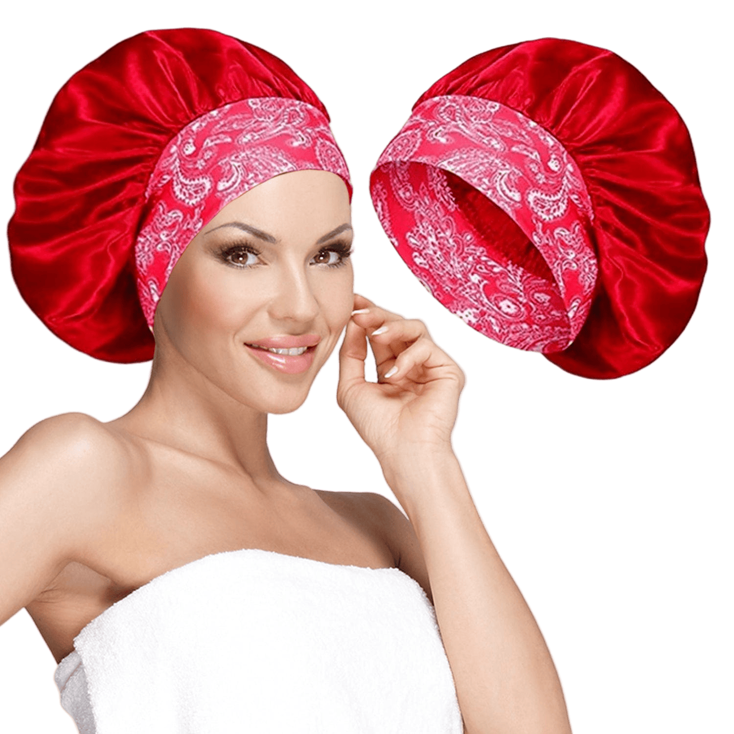 Women's Silky Satin Headband - Red